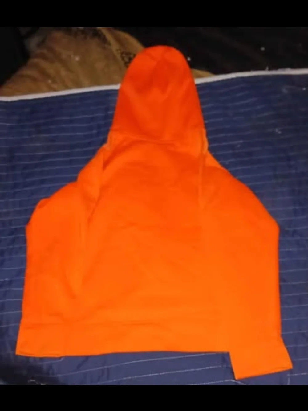 Under Armour Orange Kids Hooded Pullover with Gray Logo